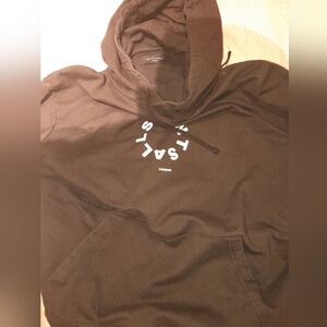 All Saints Black Hoodie with White Print